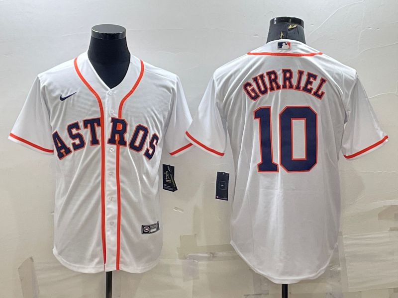 Men Houston Astros 10 Gurriel White Game Nike 2022 MLB Jerseys